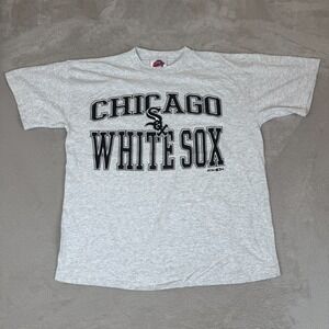 Vintage 90s Chicago White Sox MLB Baseball Shirt Mens XL Gray Preowned